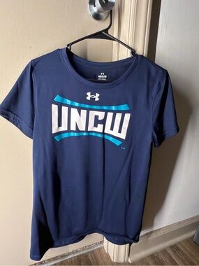 Under Armour Navy and White Graphic Crewneck Tee